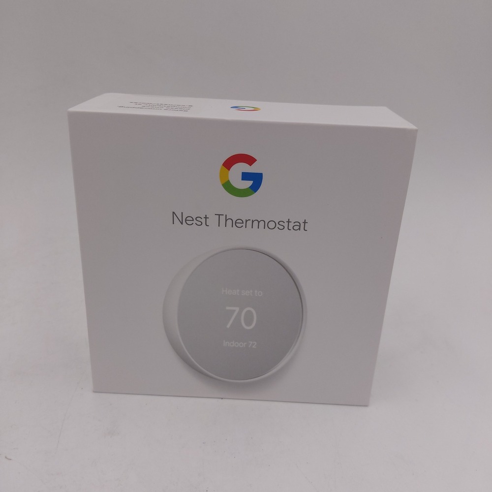 Google Nest Thermostat Snow Smart Programmable WiFi GA01334-US G4CVZ Open Box